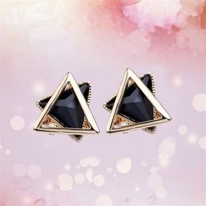 2 for $25 New Gold Tone and Black Geo Earrings